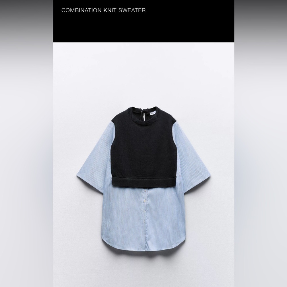 NWT: ZARA Combination Knit sweater
